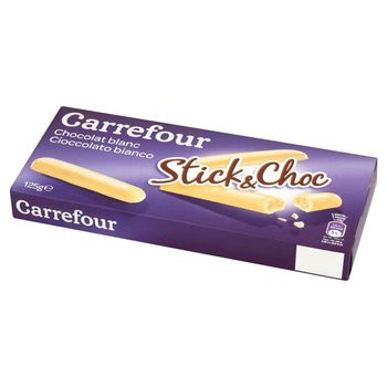 Carrefour Ciasteczka w białej czekoladzie 125 g