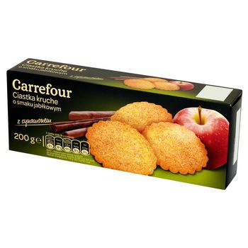 Carrefour Ciastka kruche o smaku jabłkowym z cynamonem 200 g