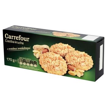 Carrefour Ciastka kruche z orzechami arachidowymi 170 g