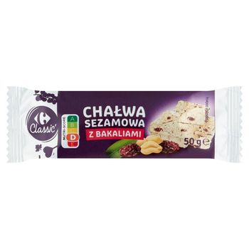 Carrefour Classic Chałwa sezamowa z bakaliami 50 g