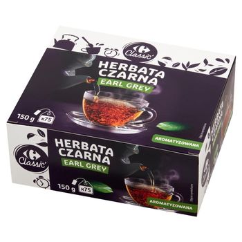 Carrefour Classic Earl Grey Herbata czarna 150 g (75 x 2 g)