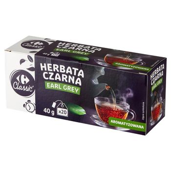 Carrefour Classic Earl Grey Herbata czarna 40 g (20 x 2 g)