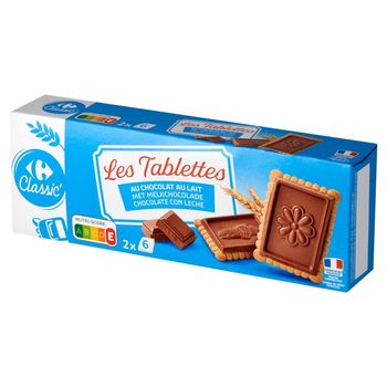 Carrefour Classic Herbatniki częściowo oblane mleczną czekoladą 150 g