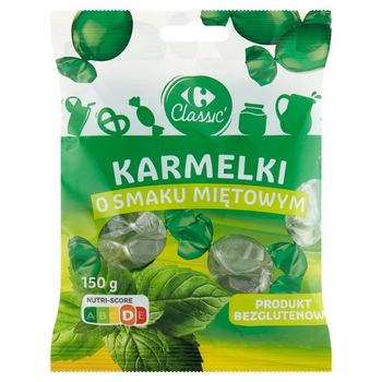 Carrefour Classic Karmelki o smaku miętowym 150 g