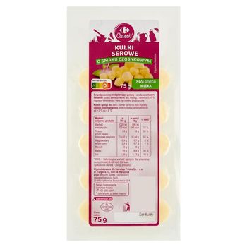 Carrefour Classic Kulki serowe o smaku czosnkowym 75 g