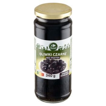 Carrefour Classic Oliwki czarne odmiana hojiblanca bez pestek 340 g
