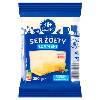 Carrefour Classic Ser żółty edamski 250 g