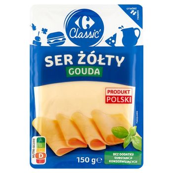 Carrefour Classic Ser żółty gouda 150 g