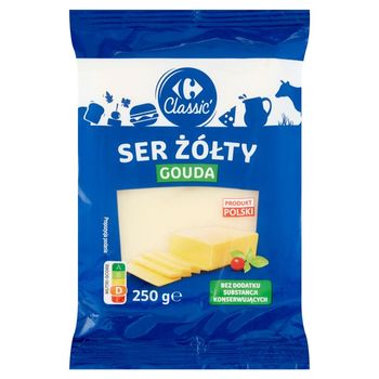Carrefour Classic Ser żółty gouda 250 g