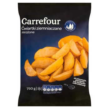 Carrefour Ćwiartki ziemniaczane mrożone 750 g