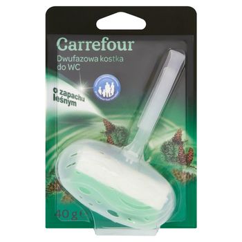 Carrefour Dwufazowa kostka do WC o zapachu leśnym 40 g