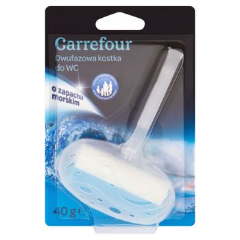 Carrefour Dwufazowa kostka do WC o zapachu morskim 40 g