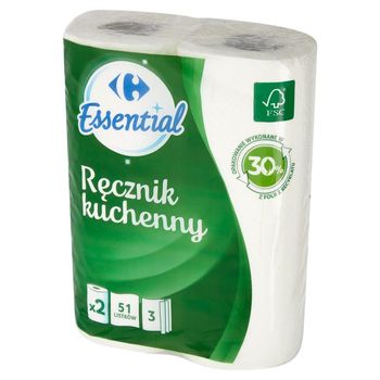 Carrefour Essential Ręcznik kuchenny 2 rolki
