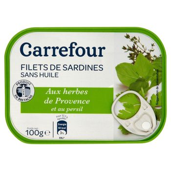 Carrefour Filety z sardynki w ziołach prowansalskich i pietruszce 100 g