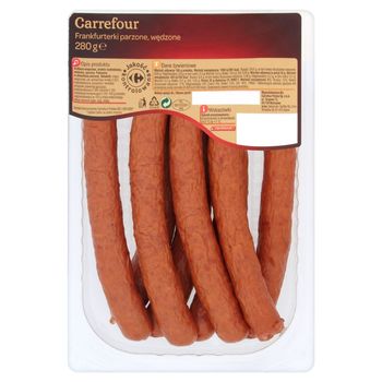 Carrefour Frankfurterki parzone wędzone 280 g