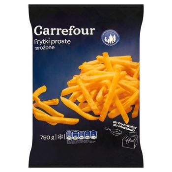 Carrefour Frytki proste mrożone 750 g