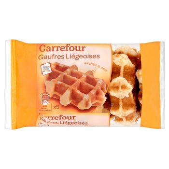 Carrefour Gofry pszenne dekorowane cukrem 275 g (5 sztuk)