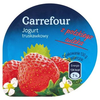 Carrefour Jogurt truskawkowy 130 g
