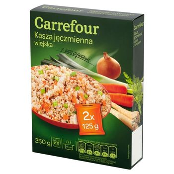 Carrefour Kasza jęczmienna wiejska z warzywami 250 g (2 torebki)