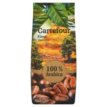 Carrefour Kawa ziarnista 100% Arabica 500 g