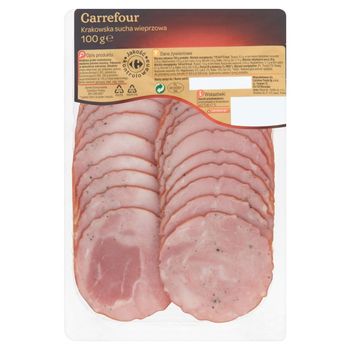 Carrefour Kiełbasa Krakowska sucha wieprzowa 100 g