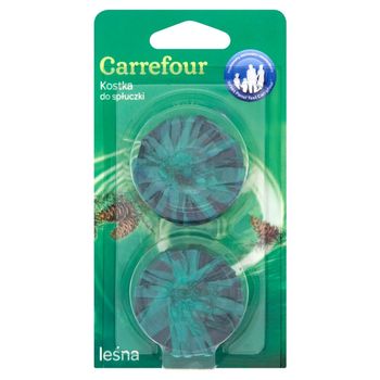 Carrefour Kostka do spłuczki o zapachu leśnym 2 x 40 g