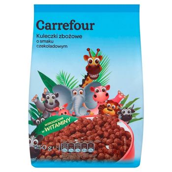 Carrefour Kuleczki zbożowe o smaku czekoladowym 250 g