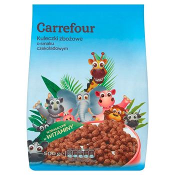 Carrefour Kuleczki zbożowe o smaku czekoladowym 500 g