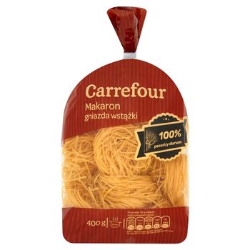 Carrefour Makaron gniazda wstążki 400 g