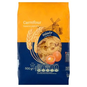 Carrefour Makaron jajeczny kolanka z kurkumą 500 g