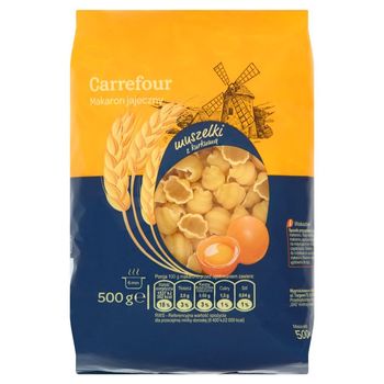 Carrefour Makaron jajeczny muszelki z kurkumą 500 g