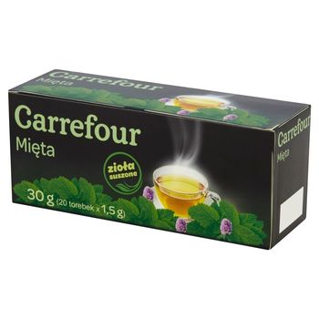 Carrefour Mięta Herbatka ziołowa 30 g (20 torebek)