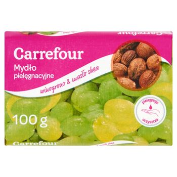 Carrefour Mydło pielęgnacyjne winogrono & masło shea 100 g