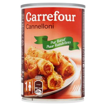 Carrefour Nadziewany makaron rurki z wołowiną 400 g