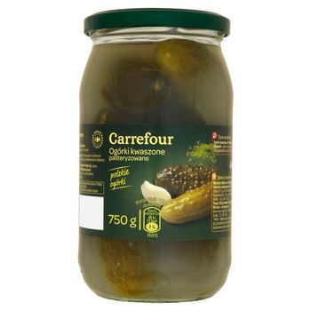 Carrefour Ogórki kwaszone pasteryzowane 750 g