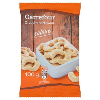 Carrefour Orzechy nerkowca solone 100 g