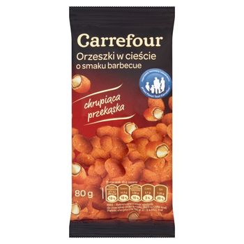 Carrefour Orzeszki w cieście o smaku barbecue 80 g