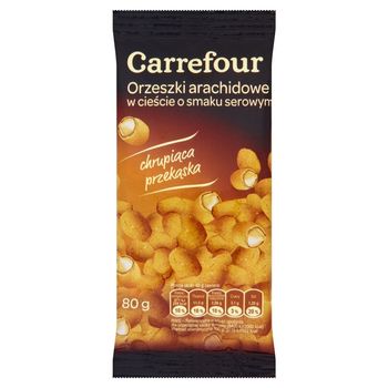Carrefour Orzeszki w cieście o smaku serowym 80 g