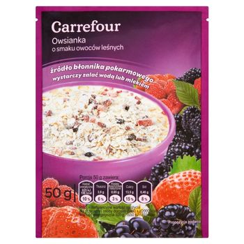 Carrefour Owsianka o smaku owoców leśnych 50 g