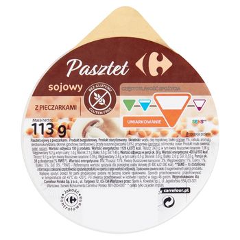Carrefour Pasztet sojowy z pieczarkami 113 g
