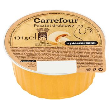 Carrefour Pasztet z pieczarkami 131 g