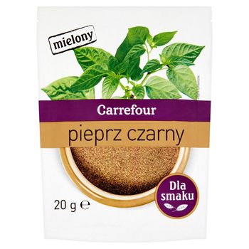 Carrefour Pieprz czarny mielony 20 g