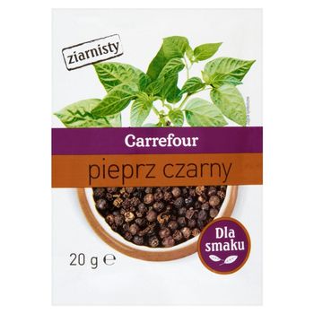 Carrefour Pieprz czarny ziarnisty 20 g