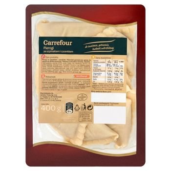 Carrefour Pierogi ze szpinakiem i czosnkiem 400 g
