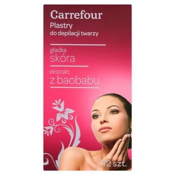 Carrefour Plastry do depilacji twarzy 12 sztuk