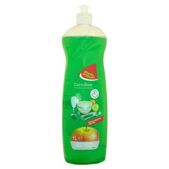 Carrefour Płyn do mycia naczyń zapach jabłkowo-miętowy 1 l