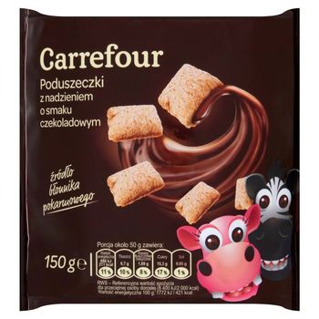 Carrefour Poduszeczki z nadzieniem o smaku czekoladowym 150 g