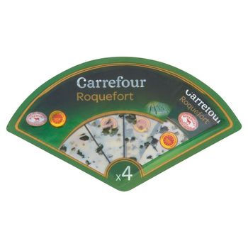 Carrefour Roquefort Ser podpuszczkowy dojrzewający 100 g (4 sztuki)
