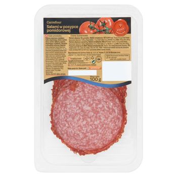 Carrefour Salami w posypce pomidorowej 100 g