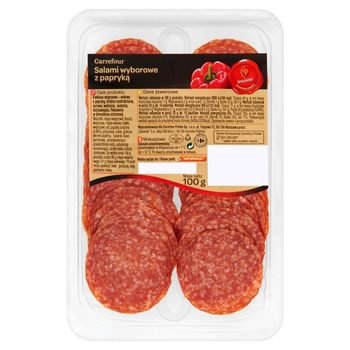 Carrefour Salami wyborowe z papryką 100 g